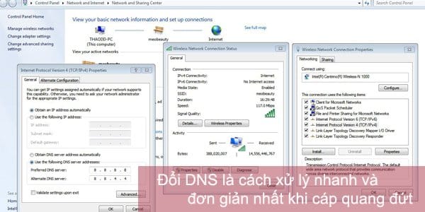 doi dns de truy cap nhanh hon khi du cap quang bien